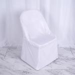 10 White Polyester FOLDING CHAIR COVERS Wedding Banquet Reception Decorations