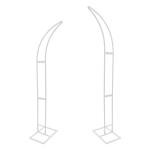 2 PCS Curved Wedding Arched Stands Backdrop Stand for Ceremony and Party