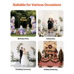 Uimoso Wedding Arch Backdrop Stand Set of 3 Metal 7.2ft 6.6ft 6ft Party Stand