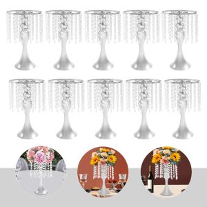 10PCS Flower Stands Crystal?Flower Stand 13.8" Height Flower Arrangement Stand