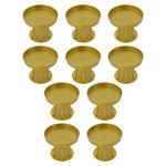 10Pcs 25/15cm Tall Gold Metal Flower Stand Circular for Table Centerpieces Decor