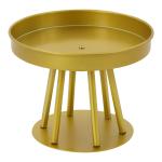 10Pcs 25/15cm Tall Gold Metal Flower Stand Circular for Table Centerpieces Decor