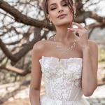 Wedding Jewelry Set Bride Bridesmaid Necklace Earrings Cubic Zirconia Pear-Sh...