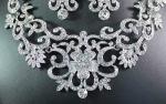 GORGEOUS AUSTRIAN RHINESTONE CRYSTAL BIB NECKLACE EARRINGS SET BRIDAL PROM N1515