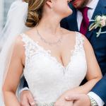 Wedding Jewelry Set Bride Bridesmaid Necklace Earrings Cubic Zirconia Pear-Sh...