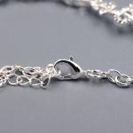 Wedding Bridal Jewelry Set Cubic Zirconia Necklace Earrings Silver Tone Women 80