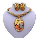 African Jewelry Dubai Gold Plated Jewelry Set Women Wedding Bridal 101