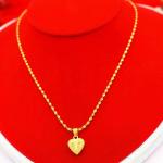 Luxury 24K Dubai Gold Heart Jewelry Set –Necklace & Earrings Gift for Her