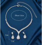 Wedding Jewelry Sets for Brides Rhinestone Necklace and Earring Set Bracelet