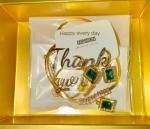 Necklace Bracelet Earring set 18K Gold Plated Holiday Gift Set