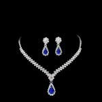 Wedding Jewelry Sets for Brides Rhinestone Necklace and Earring Set Bracelet