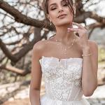 EVER FAITH Wedding Jewelry Set for Bride Bridesmaid, Rose Gold-Plated-Brass White Teardrop Cubic Zirconia Leaf Vine Bridal Prom Necklace Dangle Earrings Bracelet Sets for Women