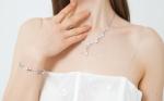 GZWHD Bridal Jewelry Sets for Wedding Bridesmaid Accessories Necklace Bracelet Earrings Set for Bride Silver Jewelry Set for Women Party Prom
