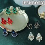 FENBORY Clear Rhinestone Earrings Fancy Crystal Cluster Drop Bridal Wedding Prom Earrings for Women