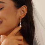 RMOYI Gold Jewelry Set for Women Dainty 14K Gold Plated Pearl Necklace Pearl Drop Dangle Earrings Pearls Bracelets Pearls Choker Necklace Wedding Bride Jewelry for Women