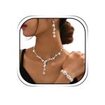 Sixexey Rhinestone Earrings Silver Sparkly Bracelet Earring Party Prom Earrings Jewelry for Women