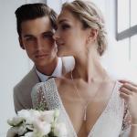 Jstyle Silver Bridal Jewelry Set for Women Rhinestone Necklace Dangle Earrings Bracelet Set Wedding Jewelry Sets for Brides Bridesmaid Crystal Prom Costume Jewelry Accessories for Women Elegant A