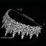 TOBATOBA Silver Wedding Crystal Tiaras and Crowns for Women, Bride Royal Queen Headband Princess Quinceanera Headpieces for Birthday Prom Pageant Party