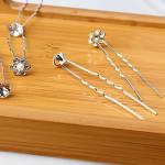 40 Pieces Bridal Hair Pins, Clips and Barrettes with Crystal Pearl Flowers, Women's Proms Hair Jewelry Accessories, Gift Stocking Stuffers for Girls