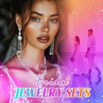 Unicra Silver Rhinestone Bridal Wedding Jewelry Set Crystal Necklace Earrings Sets Formal Prom Costume Jewelry Sets for Women and Brides (Silver)