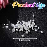 Gorais Bride Wedding Hair Vine Pearl Bridal Headpieces Leaf Hair Accessories for Women and Girls