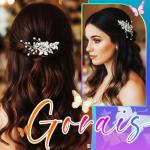 Gorais Bride Wedding Hair Vine Pearl Bridal Headpieces Leaf Hair Accessories for Women and Girls