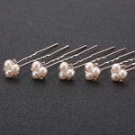 WILLBOND 18 Pcs Pearl Hair Pins Bridal Wedding Hair Accessories Crystal Bobby Pin for Brides Bridesmaids Flower Women Girls(Rose Gold)