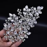 Mpoikba Wedding Hair Pieces for Brides, Rhinestone Bride Headpiece, Handmade Bridal Hair Accessories