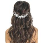 GORAIS Flower Bride Wedding Hair Vine Crystal Bridal Headpieces Pearl Hair Accessories for Women and Girls