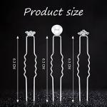 60 Pieces Bridal Hair Pins Accessories Pearl Rhinestone Flower U Shape Clips Jewelry Prom Hair Barrettes Decorations for Brides Bridesmaids Women