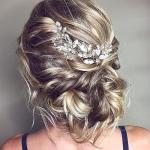 5 Pieces Bride Hair Pins Rhinestone Bridal Hair Piece for Women Crystal Hair Accessories for Bride Bridesmaids Flower Girls(Silver)