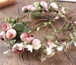 Adjustable Women's Leave Flower Headband Crown Garland Wreath Wedding Festival