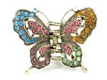 Metal hair claw rhinestones crystal elegant butterfly clip hair accessories B3