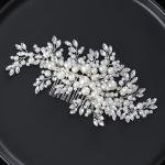 Pearl Fashion Wedding Hair Accessories Silver Color Crystal Headpiece Handmade H