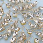 Gold Crystal Bridal Headpieces for Brides Silver Wedding Hair Accessories