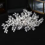 Pearl Fashion Wedding Hair Accessories Silver Color Crystal Headpiece Handmade H