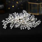 Pearl Fashion Wedding Hair Accessories Silver Color Crystal Headpiece Handmade H