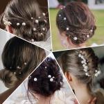 18 Piece Bridal Pearl Hair Pins Set,Elegant Wedding Hair Accessories for Women,P