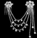 Wedding Bridal Crystal Hair Pins Comb Headband Head Chain Silver Flower Gift