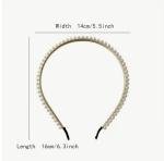 Pearl Headband Beaded Embellished Elegant Thin Headband Hair Accessory