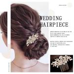 Rhinestone Crystal Bridal Headpiece - Flower Hair Comb, Clips for Brides, Bri...