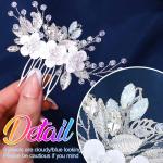Flower Bridal Hair Comb Wedding Hair Clip Rhinestone Hair Accessories for Brides