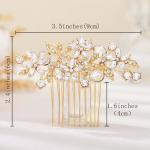 Rhinestone Crystal Bridal Headpiece - Flower Hair Comb, Clips for Brides, Bri...