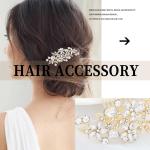 Rhinestone Crystal Bridal Headpiece - Flower Hair Comb, Clips for Brides, Bri...