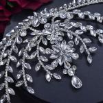 Wedding Headpiece for Bride, Rhinestone Forehead Bridal Headband, Wedding Hair A
