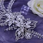 LOVFOIVER Wedding Head Pieces Crystal Bridal Hair Clips Women's Handmade Bridal Rhinestone Wedding Party Hair Accessories(Silver)