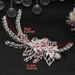 LOVFOIVER Wedding Head Pieces Crystal Bridal Hair Clips Women's Handmade Bridal Rhinestone Wedding Party Hair Accessories(Silver)