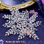 TRiXY Wedding Headband Bridal Hair Pieces Rhinestone Hair Accessories for Brides and Bridesmaids Party Headpieces for Women Silver HP438