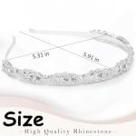 Vovii Bride Headpiece - Rhinestone Crystal Wedding Headband for Women, Diamond Headpiece for Bride (Silver)