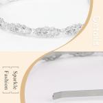 Vovii Bride Headpiece - Rhinestone Crystal Wedding Headband for Women, Diamond Headpiece for Bride (Silver)